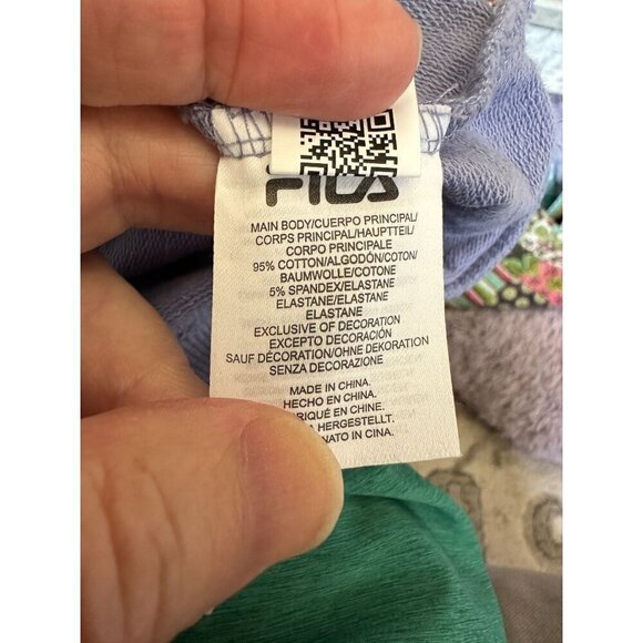 Fila Women's Purple Impression Sweatshirt XXL Long Sleeve Crew Neck Side Pockets - Picture 7 of 11